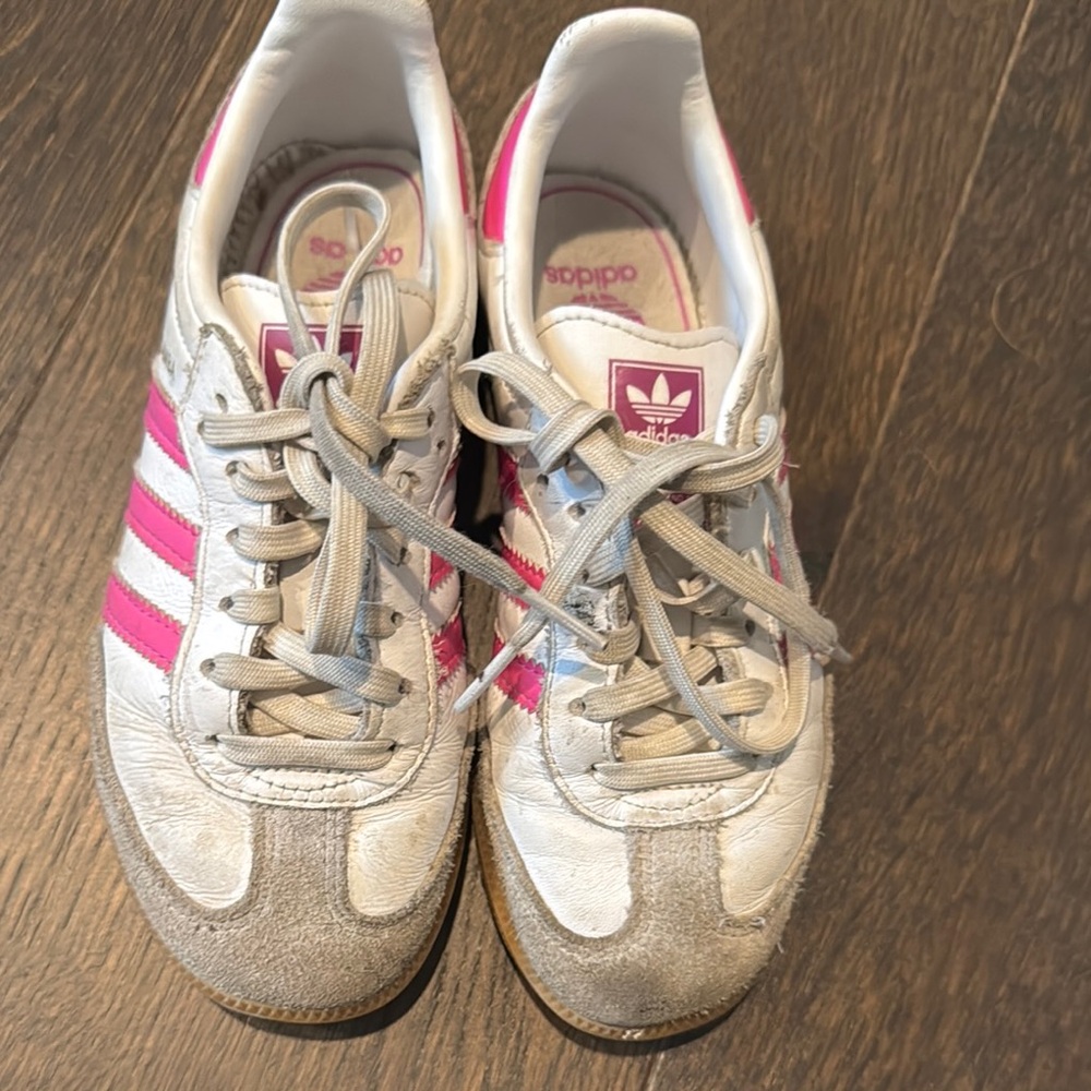 Adidas Pink Striped Sneakers